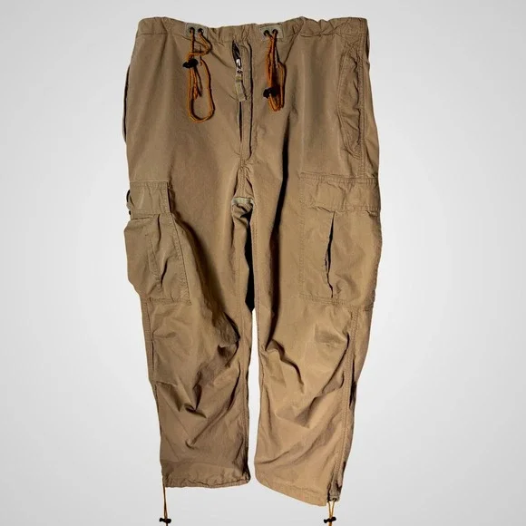 Abercrombie Vintage Y2K Paratrooper Cargo Pants Tan Khaki Youth XL 34x27