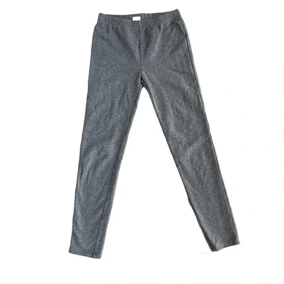 Girls L 10 GAP Kids Solid Heathered Gray Ankle Soft Stretch Leggings