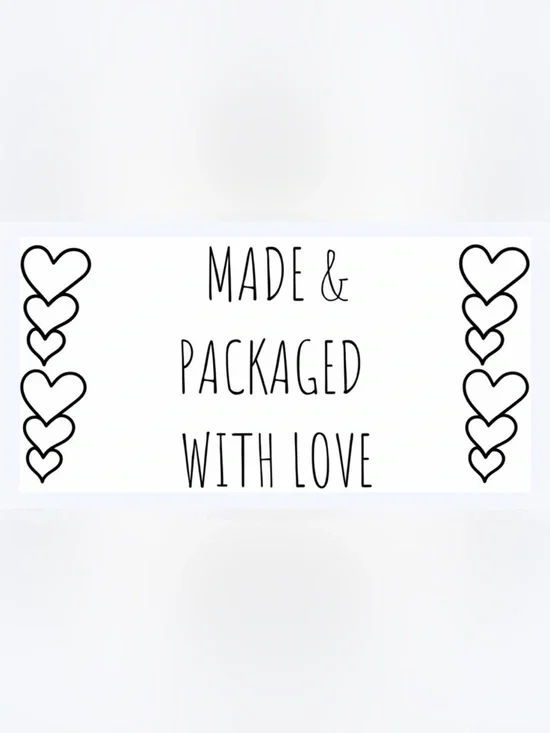 50 STICKERS - 2” x 1” - MADE & PACKAGED ‘WITH LOVE’