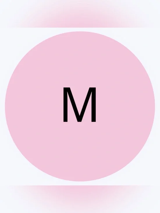 50 STICKERS - 2” ROUND - SIZE CLOTHING LABELS - MEDIUM “M” - PINK
