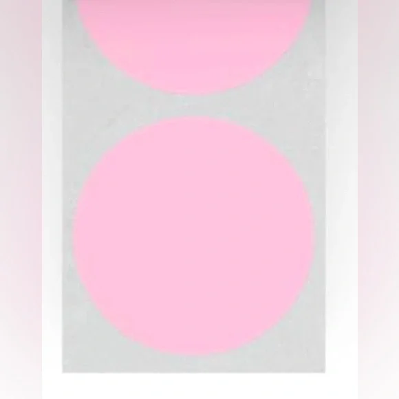 50 STICKERS - 2” ROUND - CLOTHING LABELS - SIZE LARGE ‘L’ - PINK