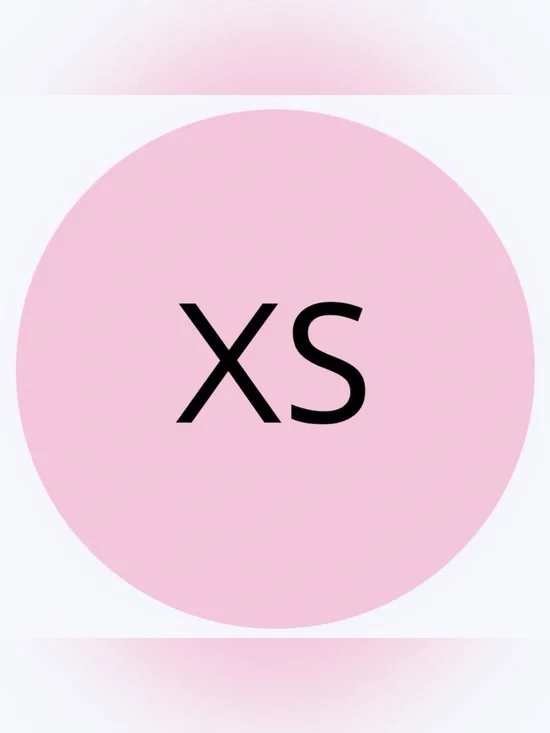 50 STICKERS - 2” ROUND - SIZE EXTRA SMALL “XS” - CLOTHING LABELS - PINK