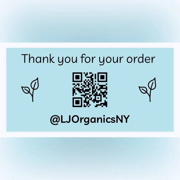 30 CUSTOM STICKERS - 2” x 1” - THANK YOU FOR YOUR ORDER - W/ CLOSET NAME & QR