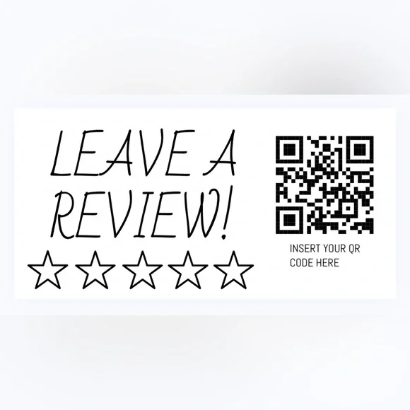 30 CUSTOM STICKERS - 2” x 1” - LEAVE A REVIEW - PERSONALIZED W/ YOUR QR CODE