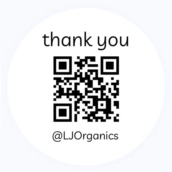 30 CUSTOM STICKERS - 2” ROUND - THANK YOU - W/ YOUR QR CODE & CLOSET NAME