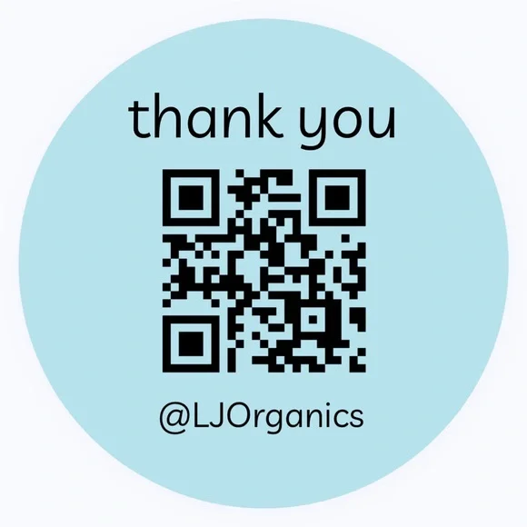 30 CUSTOM STICKERS - 2” ROUND - THANK YOU - W/ YOUR QR CODE & CLOSET NAME