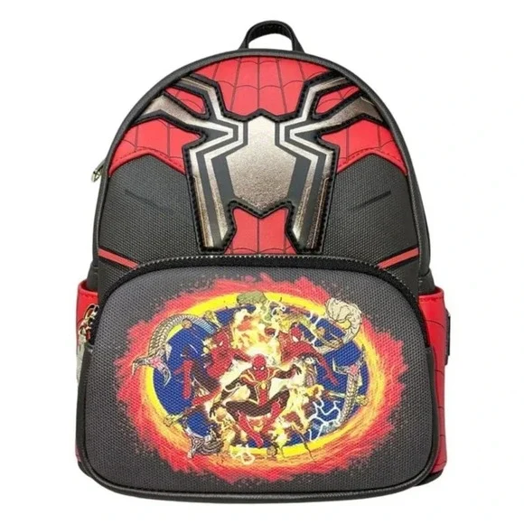 NWT Loungefly Spider-Man No Way Home Faux Leather Mini Backpack