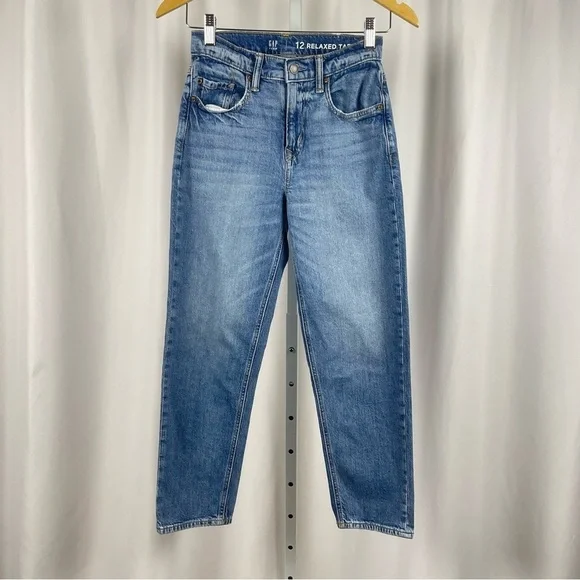 GAP Teen Size 12 Relaxed Taper Retro Jeans Medium Wash Classic