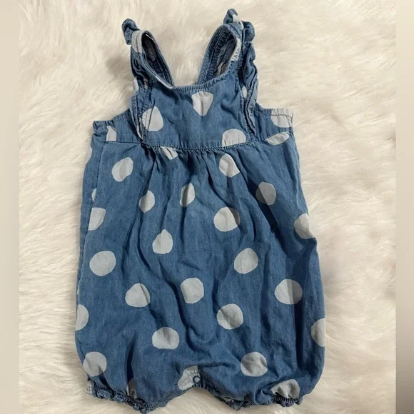 Baby Blue Polka Dot Romper