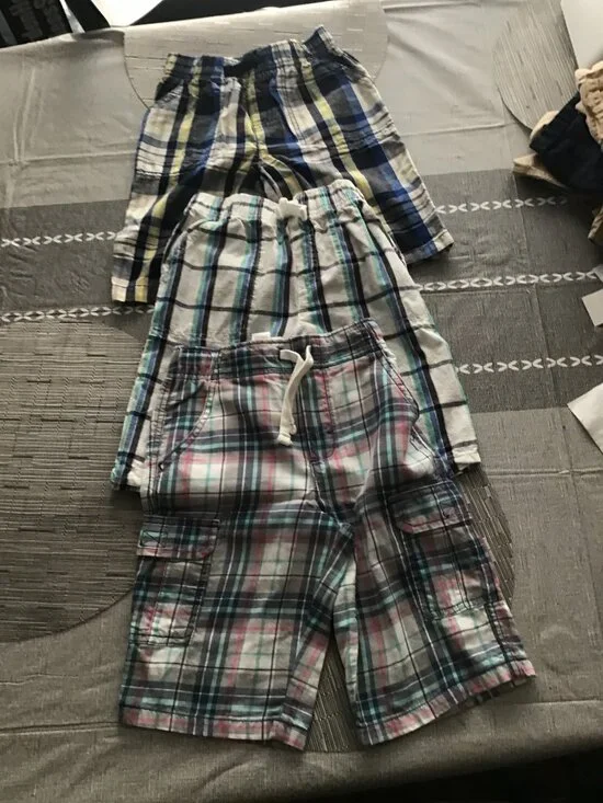 Lot of 3 Boy's Plaid Shorts Size 7--Jumping Beans/Carter's--Great Shape