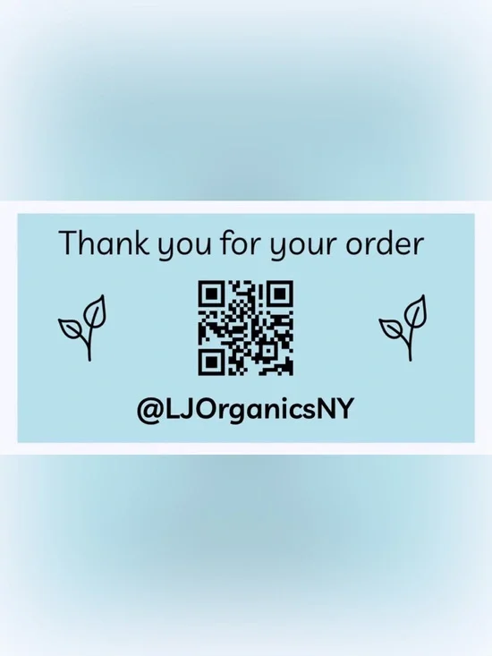 50 CUSTOM STICKERS - 2” x 1” - “THANK YOU FOR YOUR ORDER” - W/ CLOSET NAME & QR