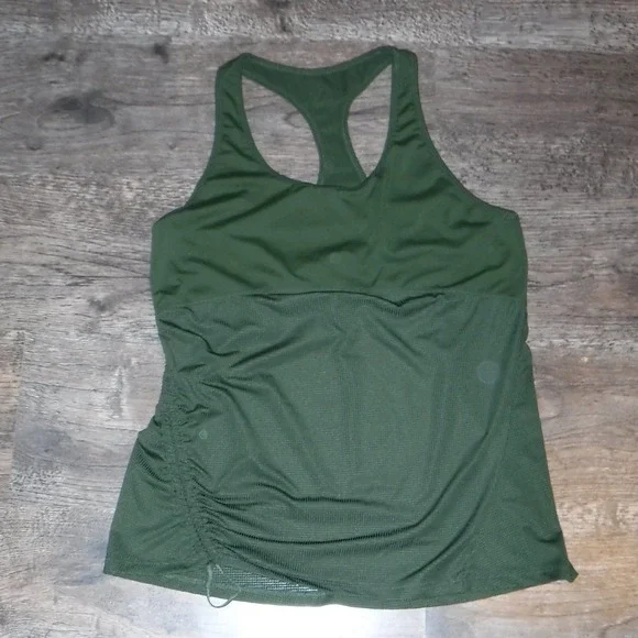 Fabletics Athletic Tank Top Racerback Olive Green Activewear Workout Fitness‎