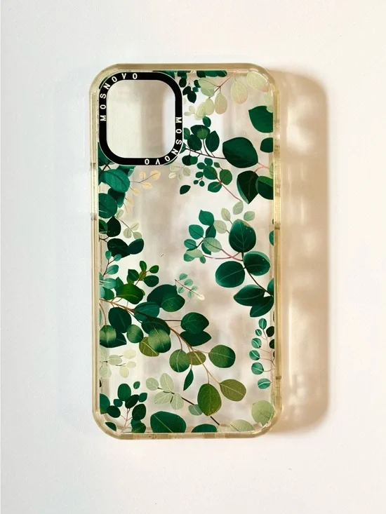 Clear Green Leaf iPhone 12 Mini Case