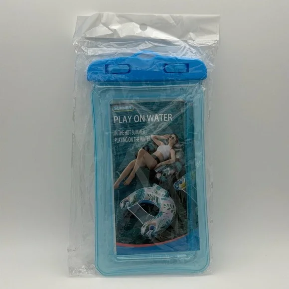 Blue Waterproof Phone Pouch