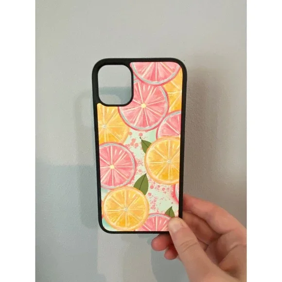 Phone Case Unisex iPhone 11 Multicolor Citrus Fruit Print Bumper Cover