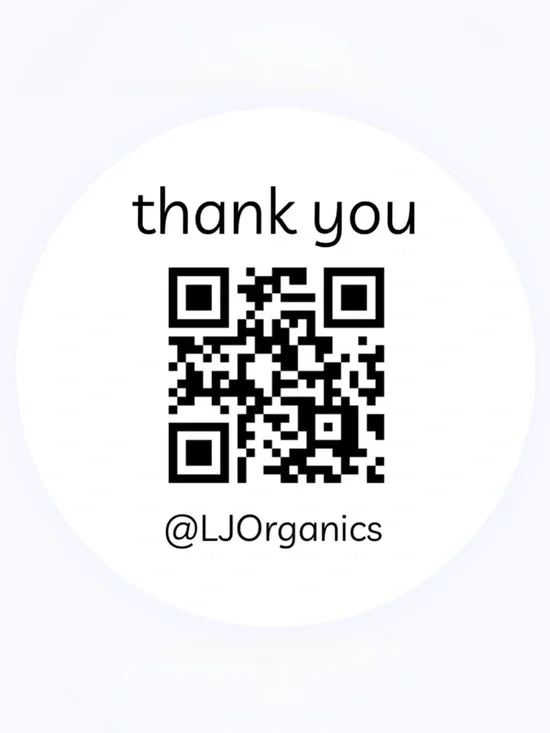 50 CUSTOM STICKERS - 2” ROUND - ‘THANK YOU’ - W/ YOUR QR CODE & CLOSET NAME