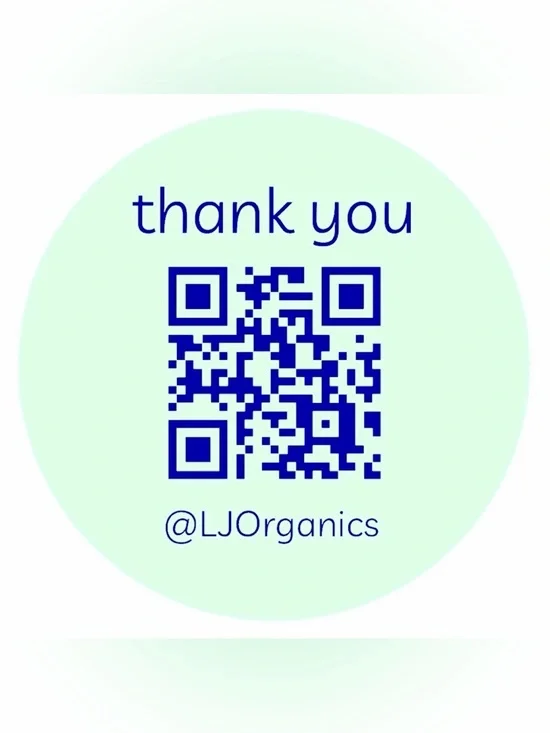 50 CUSTOM STICKERS - 2” ROUND - “THANK YOU” - W/ QR CODE & CLOSET NAME - MINT