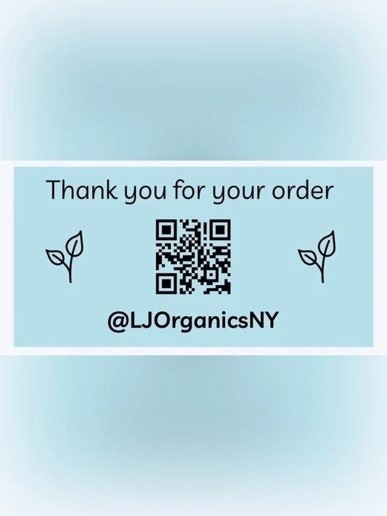 50 CUSTOM STICKERS - 2” x 1” - ‘THANK YOU FOR YOUR ORDER’ - W/ CLOSET NAME & QR