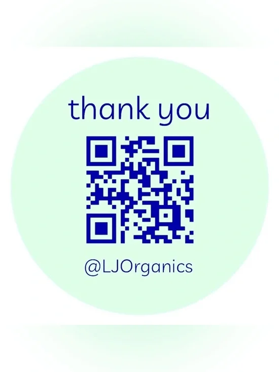 50 CUSTOM STICKERS - 2” ROUND - “THANK YOU” - W/ QR CODE & CLOSET NAME - MINT
