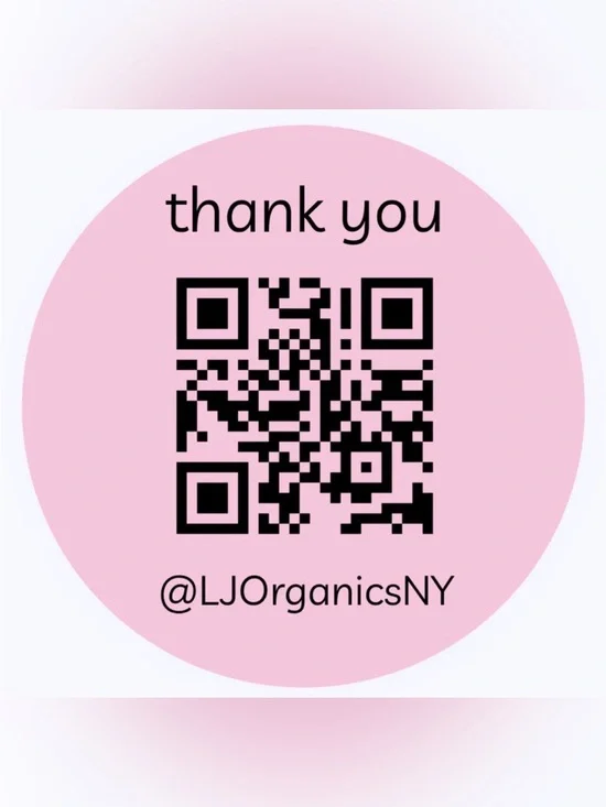 50 CUSTOM STICKERS - 2” ROUND - THANK YOU - W/ YOUR QR CODE & CLOSET NAME - PINK