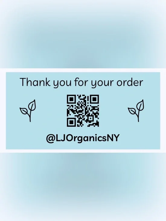 50 CUSTOM STICKERS - 2” x 1” - “THANK YOU FOR YOUR ORDER” - W/ CLOSET NAME & QR