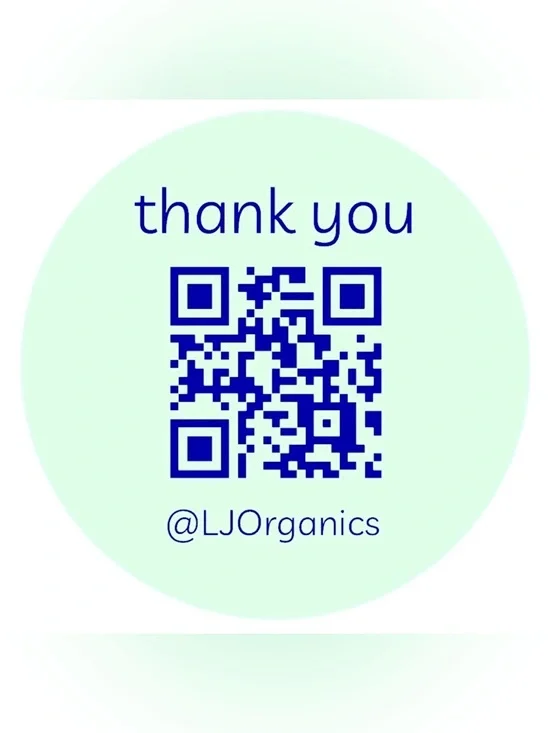 50 CUSTOM STICKERS - 2” ROUND - THANK YOU - W/ YOUR QR CODE & CLOSET NAME - MINT