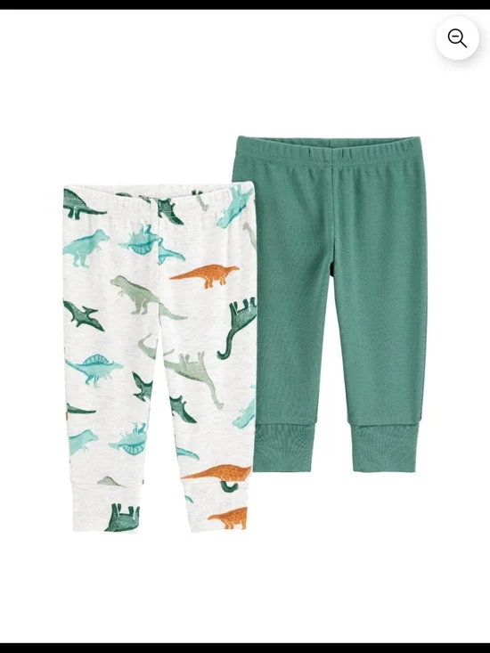 🌻 NWT Carters Baby Boy 2 Pack Pants Dinosaur  Multisize Avail Prem, 0-3M, 6-9M