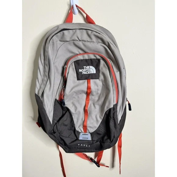 The North Face Vault Brown and Orang Vault Outdoor Hiking  Backpack
