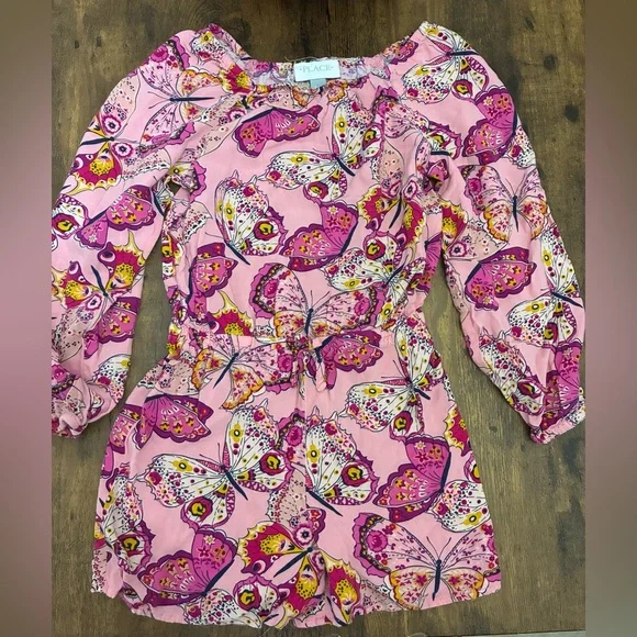 Girl’s Small Children’s Place Butterfly Romper