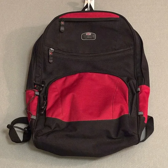 Skyway 407 Backpack Black Red Travel School Laptop Bag NWOT Bookbag