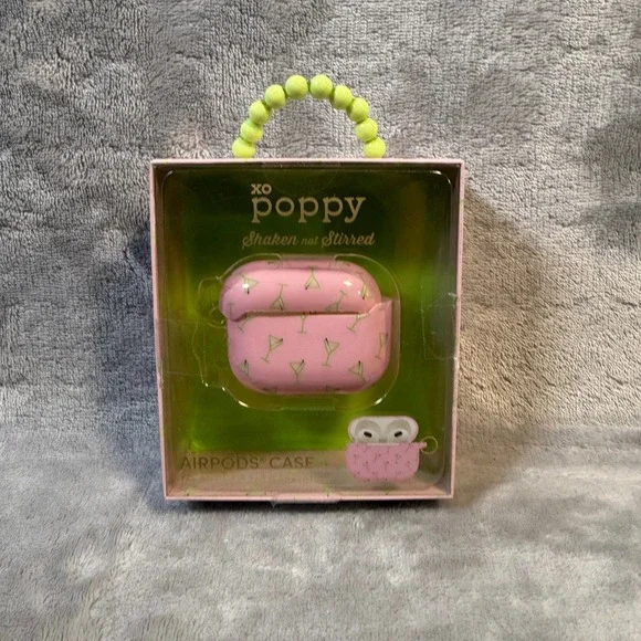XO Poppy AirPods Case Keychain Martini NIP 