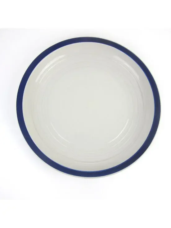Target Home Dinner Plate Cobalt Blue Rim Embossed Rings 10.25