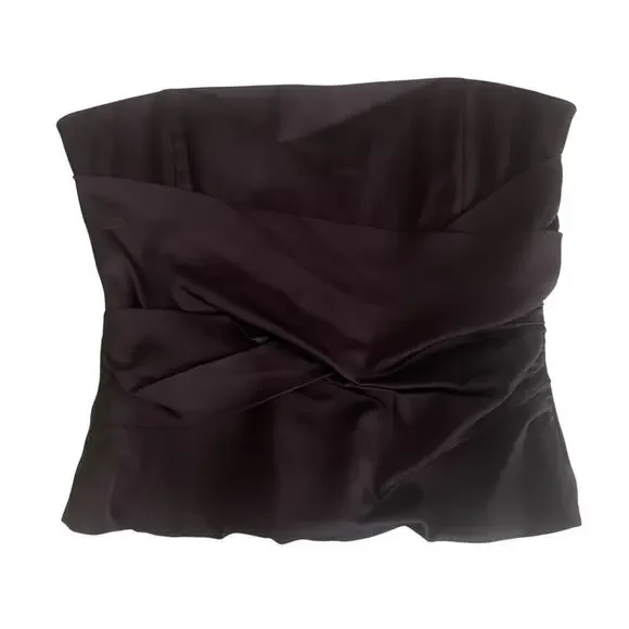 BCBGMazazria Bustier Corset Shirt Strapless in Black Size Medium