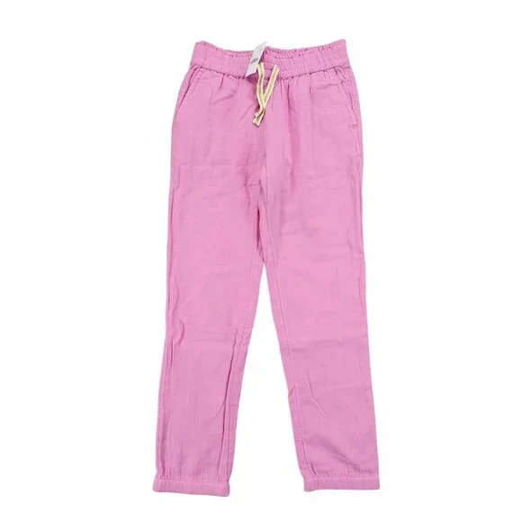 J. Crew Crewcuts Kids NEW Spring Wallace Pants Pink Drawstring‎ Casual Preppy 12