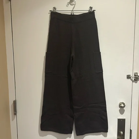NWT GAP Kids Cash Soft Sweater Pants Wide Leg Brown Size XL (12)