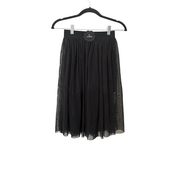 MINI RODINI Tulle Girls Skirt Black 7-9Y