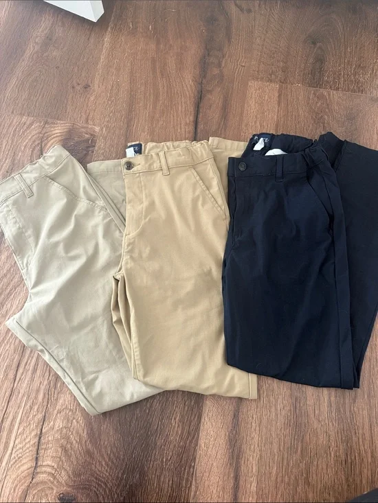 Boys dry fit Chinos in Black, Khaki, and Tan-school uniform
