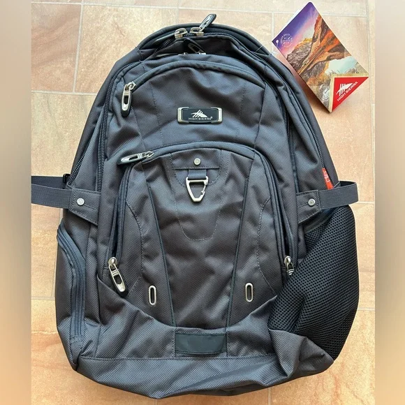 NWT High Sierra Black & Gray Pro Series Business Laptop Travel Backpack