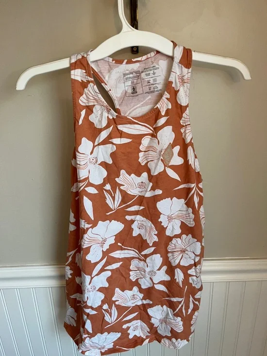 Patagonia Wander Crest Organic Cotton Orange Racer Back Tank Top Size Medium M