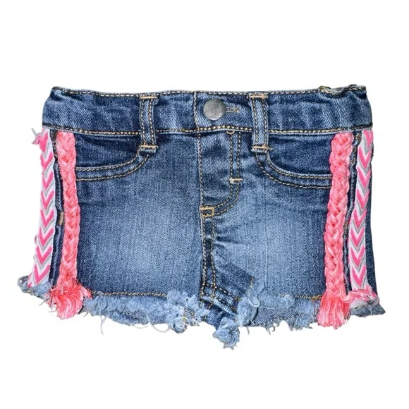 🎀3/$23🎀 Okie Dokie Denim Shorts with Pink Details