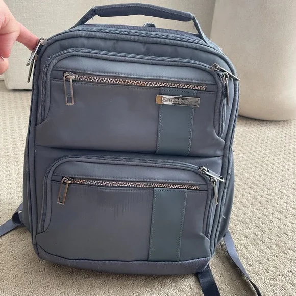 Samsonite Nuroad Convertible Hybrid Backpack Gun Metal Multi Pockets Travel‎