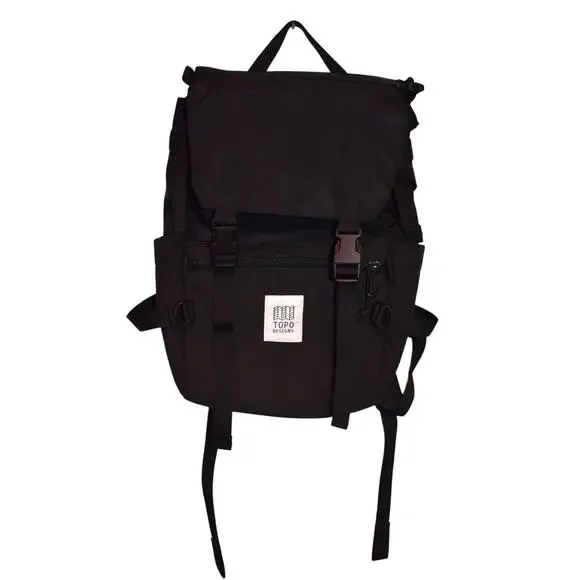 TOPO DESIGNS Rover Pack Classic Backpack Black 20L - Corporate Branding Removed