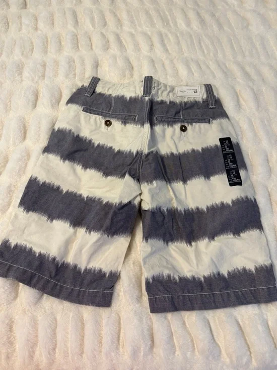 Kids Striped Shorts in Blue and White B4