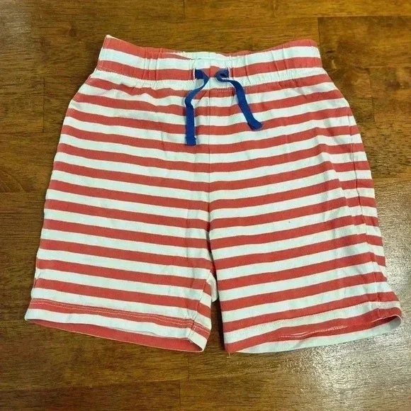 Mini Boden baby Boden dark orange striped shorts size 3