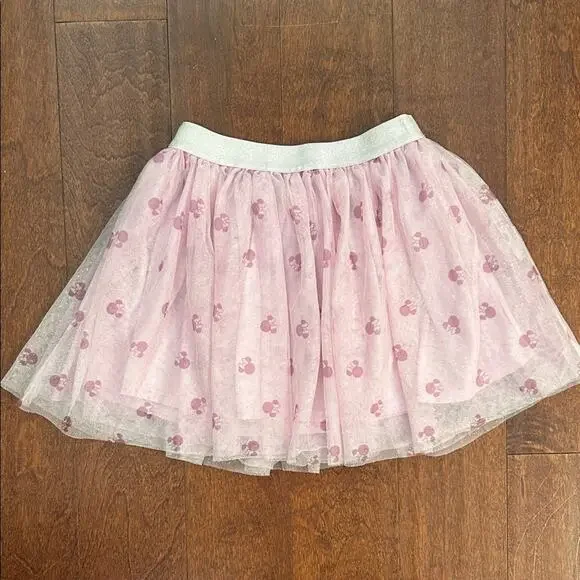 Disney Charming Pink Tulle Minnie Mouse Mini Skirt, Size 7