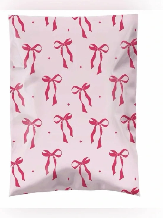 Fuxury Poly Mailers 14.5x19 Inch 10 Pcs- Pink Bows Polymailers New