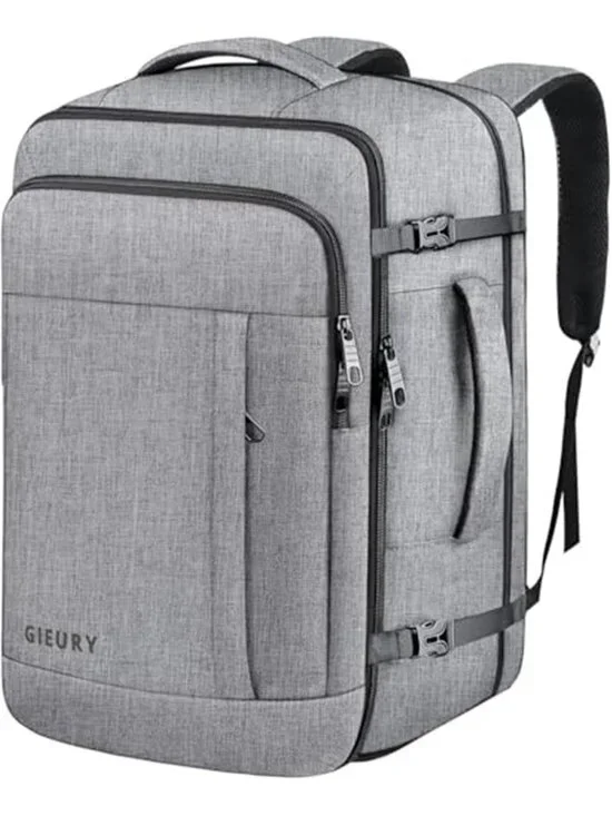 40L 50L Carry On Backpack 17 Inch Laptop Travel Weekender Expandable Grey