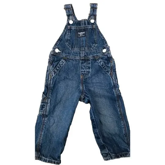 Osh Kosh B'Gosh Bib Vestbak Overalls 18‎ Months Blue Denim