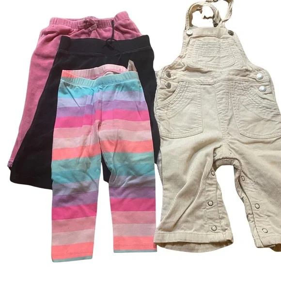 Girls lot of 4 pairs of pants size 12-18M