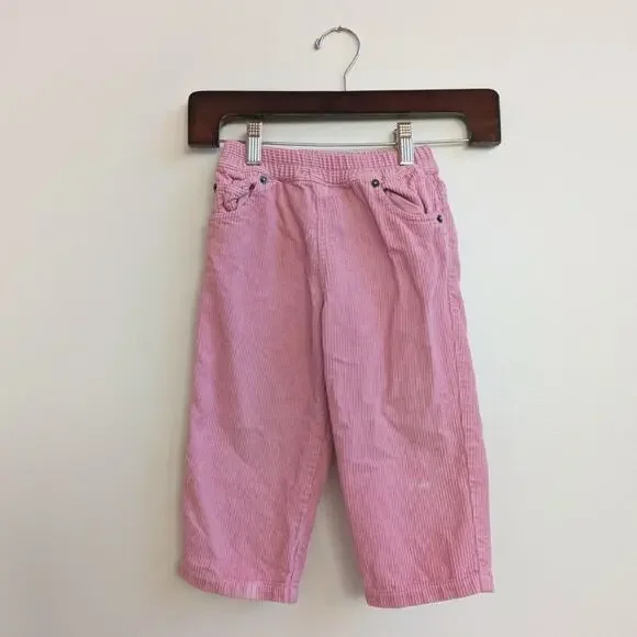 Vtg 90s 2T Sam's Friend Bubblegum Pink Corduroy Pants Girls